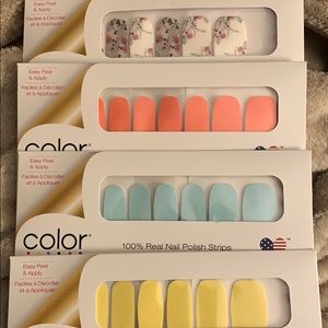 Lot of 4 Color Street Nail Polish Strips